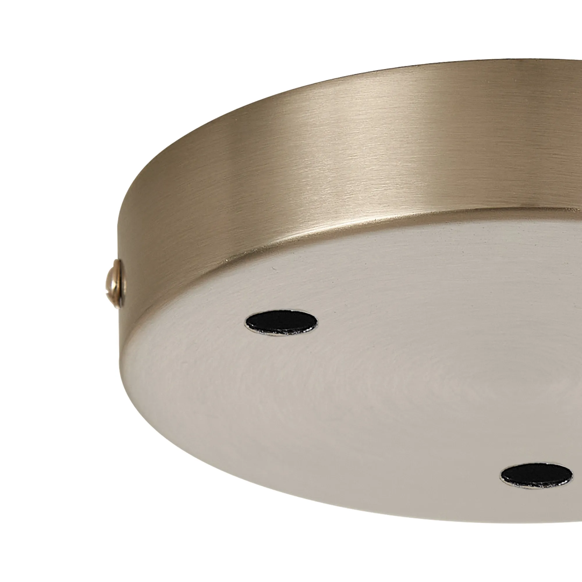 Hayes 3 Hole 12cm Round Ceiling Plate Satin Nickel D0827SN  Deco Hayes Nickel